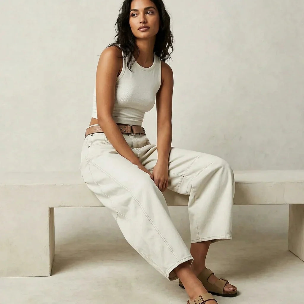 Women's Baggy Jeans High Waist – Relaxed Fit Wide Leg Denim