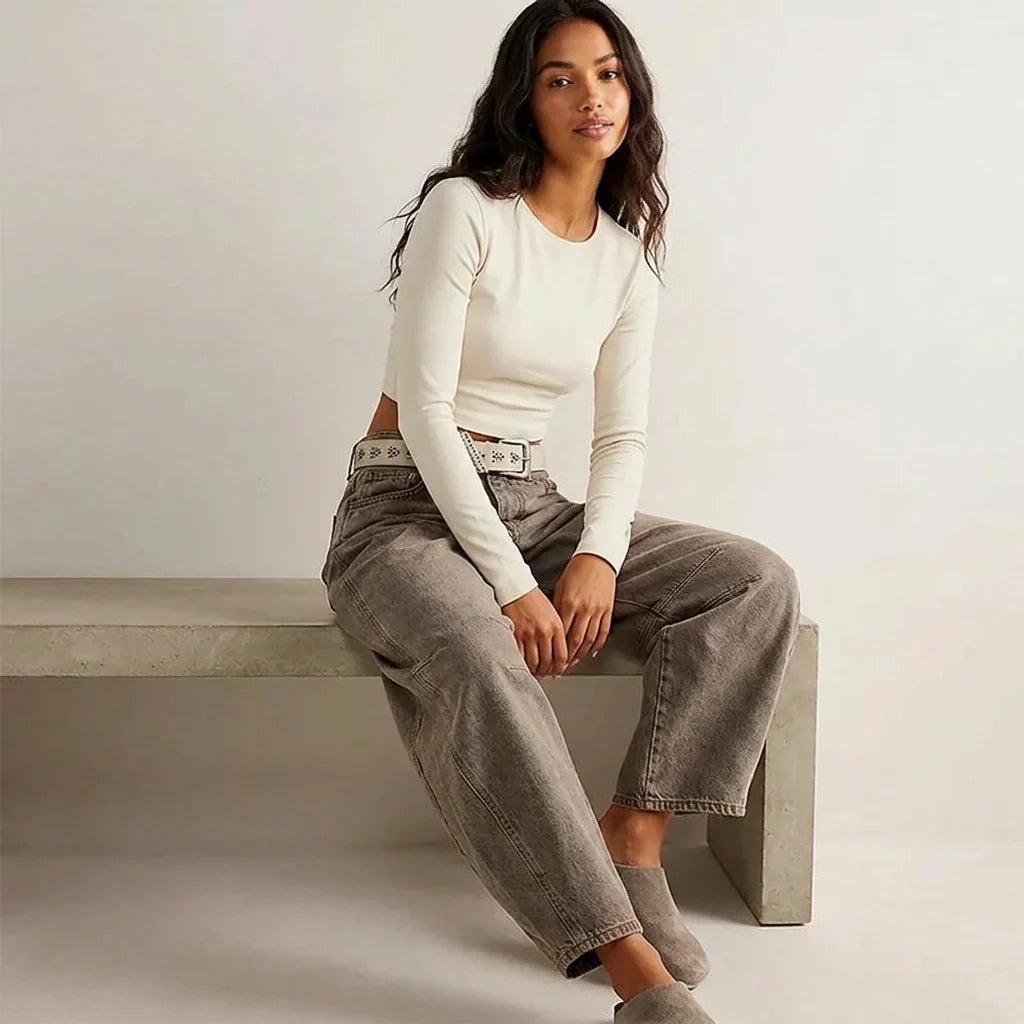 Women's Baggy Jeans High Waist – Relaxed Fit Wide Leg Denim