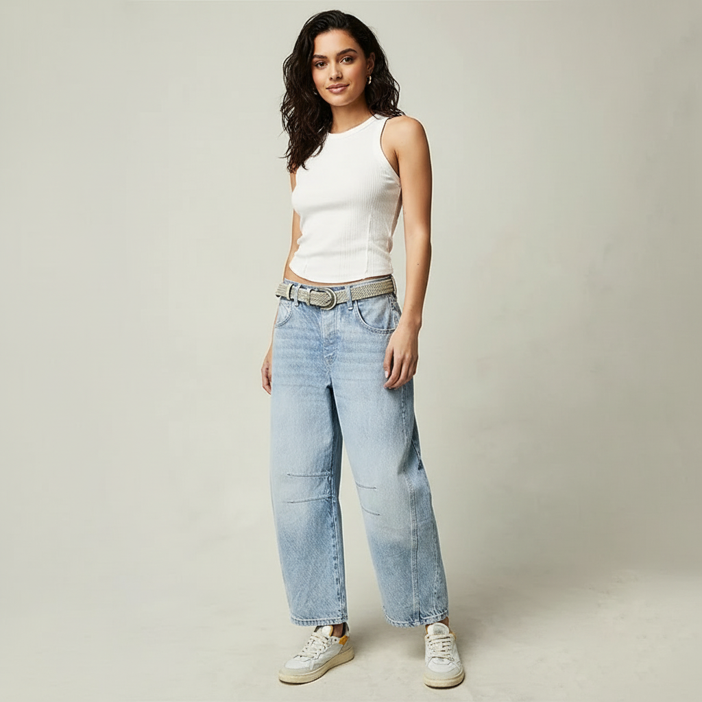 Women's Baggy Jeans High Waist – Relaxed Fit Wide Leg Denim