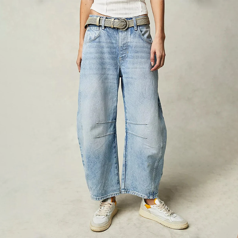 Women's Baggy Jeans High Waist – Relaxed Fit Wide Leg Denim
