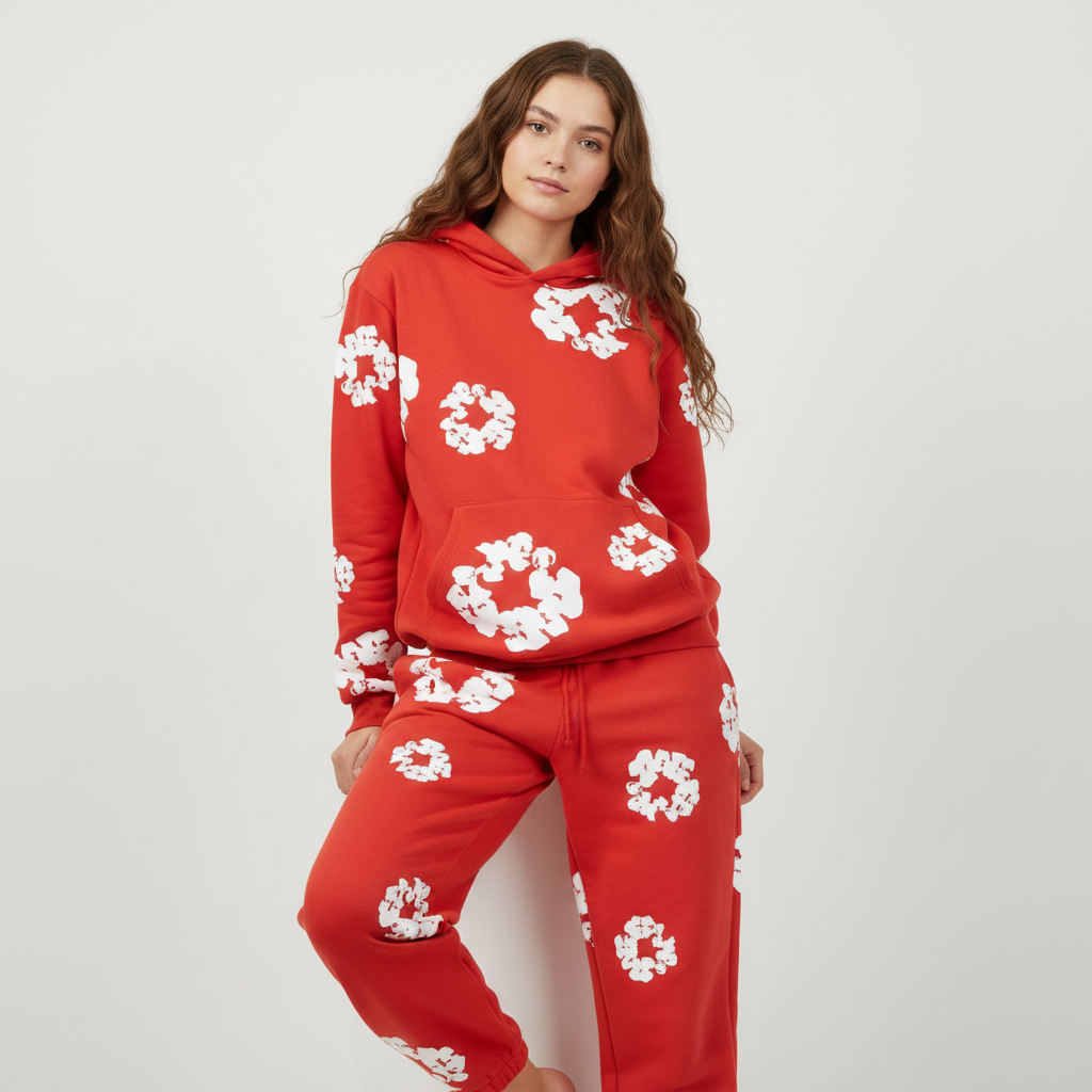 Floral Print Tracksuit Unisex – Hoodie & Jogger Comfortable Set