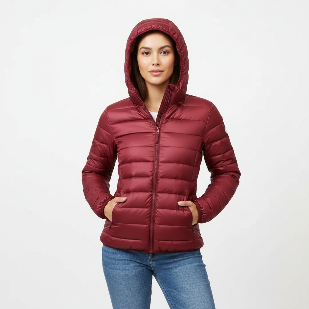 Women's Lightweight Puffer Jacket – Slim Fit Warm Winter Coat