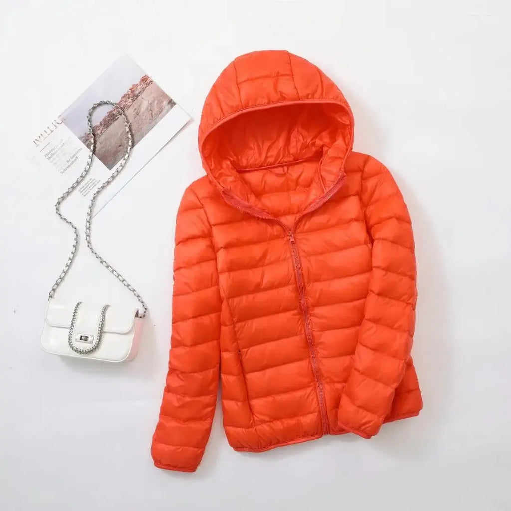 Women's Lightweight Puffer Jacket – Slim Fit Warm Winter Coat