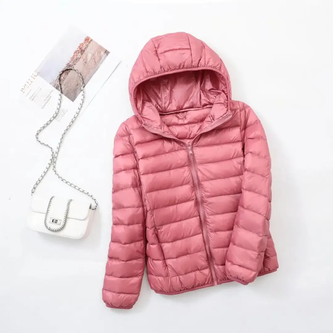 Women's Lightweight Puffer Jacket – Slim Fit Warm Winter Coat