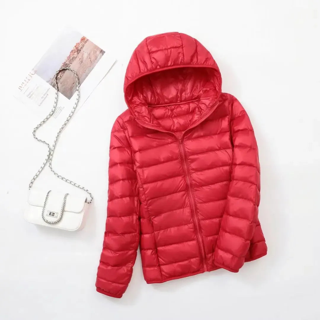 Women's Lightweight Puffer Jacket – Slim Fit Warm Winter Coat