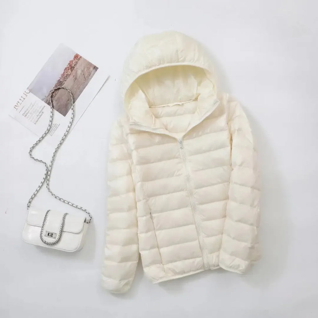 Women's Lightweight Puffer Jacket – Slim Fit Warm Winter Coat