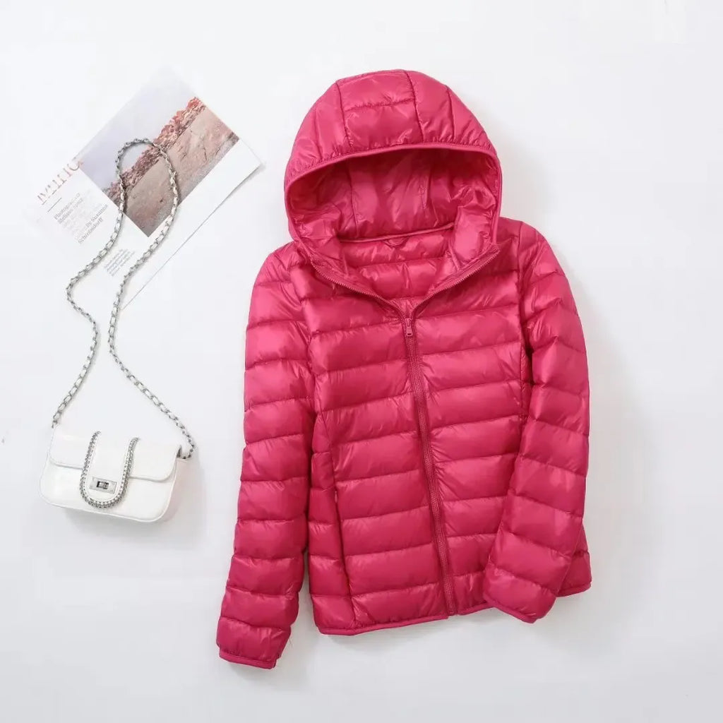 Women's Lightweight Puffer Jacket – Slim Fit Warm Winter Coat