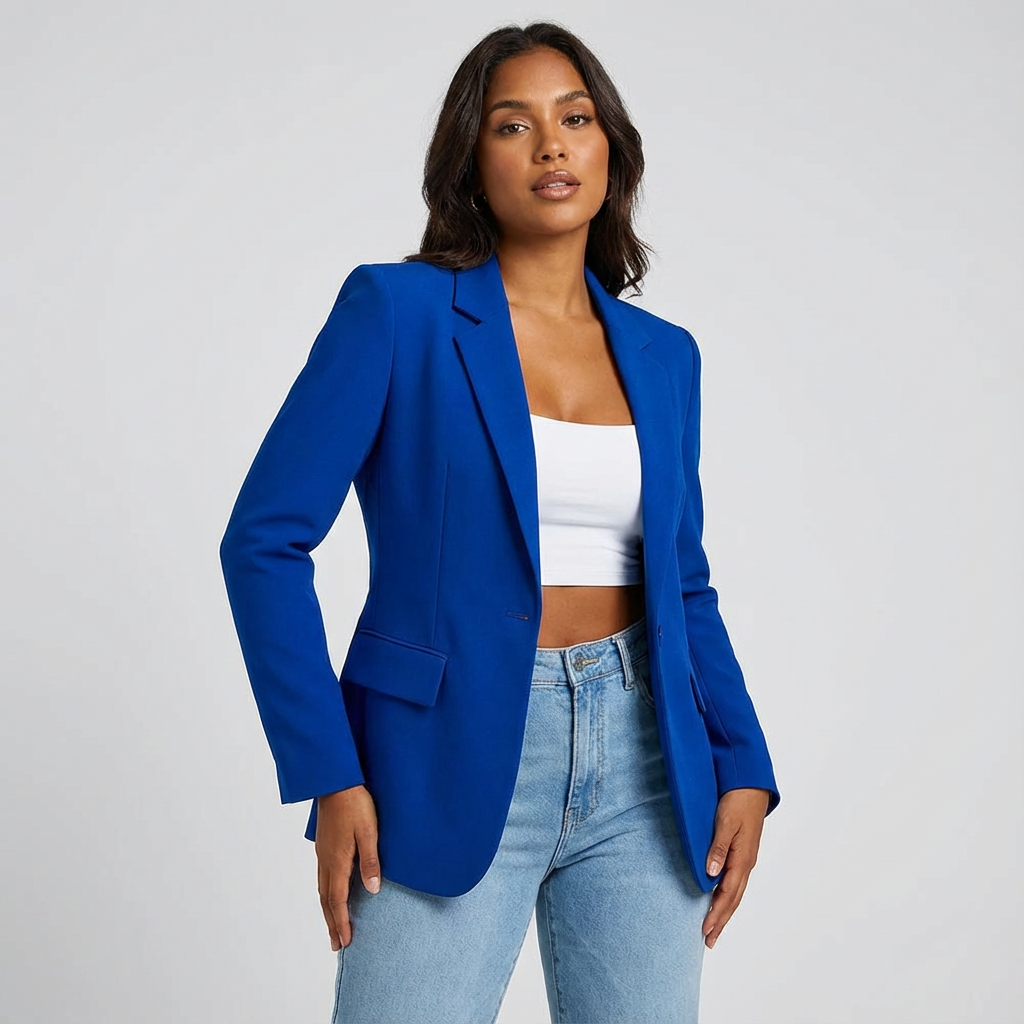 Women's Elegant Tailored Blazer – Timeless Fit Smart Casual Jacket