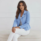 Women's Modern Blazer Jacket – Tailored Fit with Biker Details