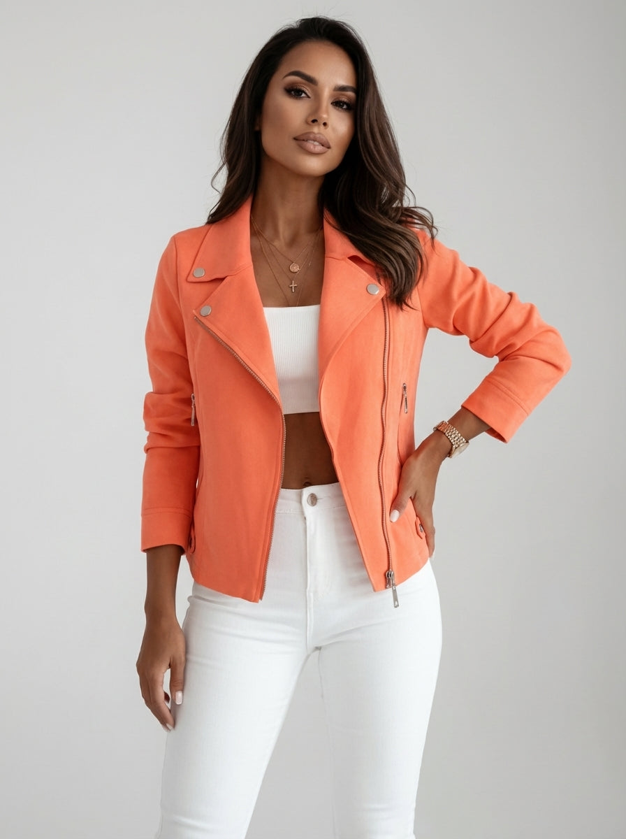 Women's Modern Blazer Jacket – Tailored Fit with Biker Details