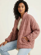 Women's Quilted Jacket – Comfortable Lightweight Padded Coat