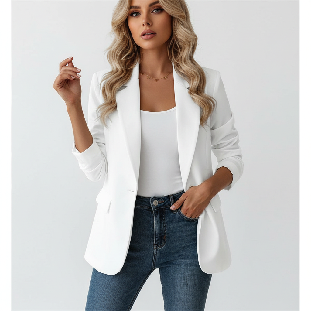 Elegant Women's Blazer – Tailored Fit Classic Smart Casual Jacket