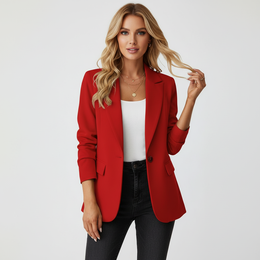 Elegant Women's Blazer – Tailored Fit Classic Smart Casual Jacket