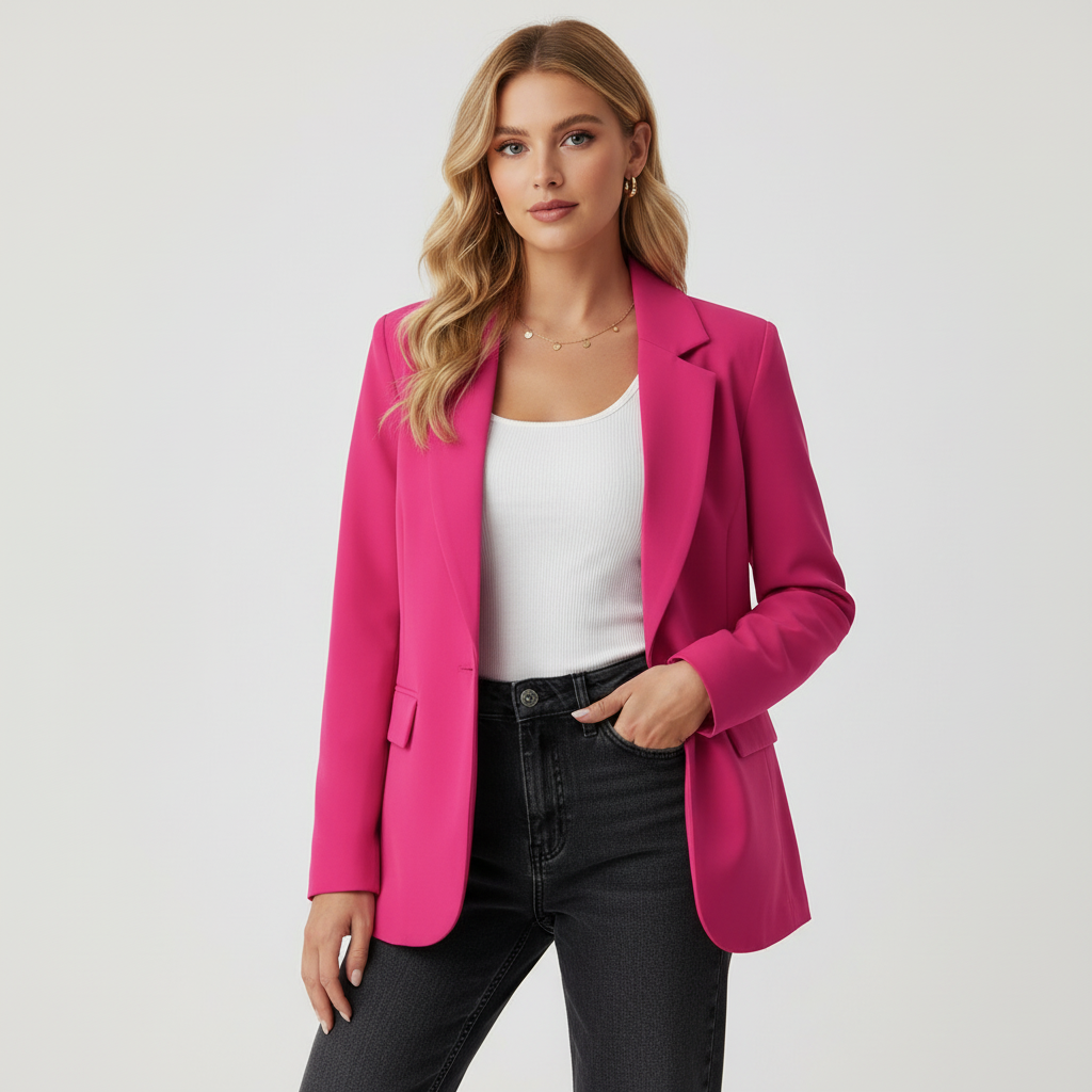 Elegant Women's Blazer – Tailored Fit Classic Smart Casual Jacket