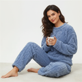 Women's Soft Fleece Pajama Set – Cozy Warm Loungewear Two Piece