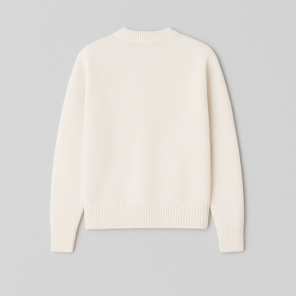 Women's Heart Knit Sweater – Soft Cozy Pullover with Heart Detail